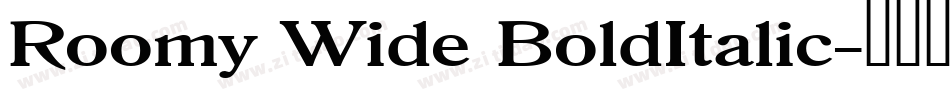 Roomy Wide BoldItalic字体转换